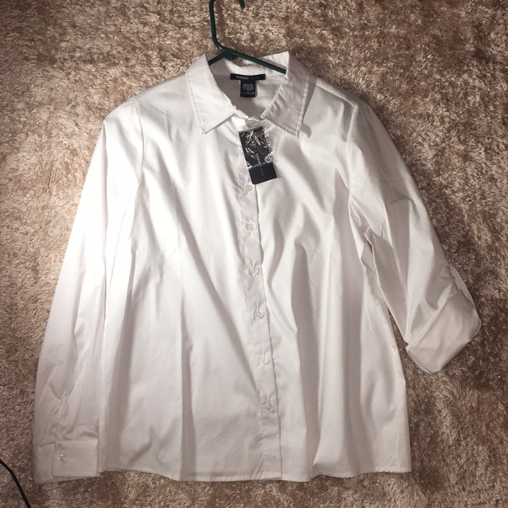 Women’s Robert Louis White Button Up Long Sleeve